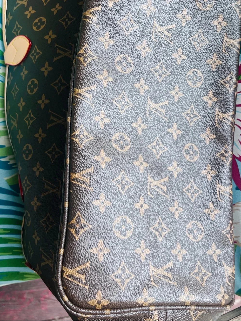 Louis Vuitton Brown Monogram Canvas Neverfull Tote with Vachetta Trim